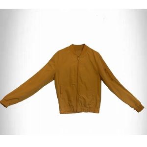 Yellow bomber jacket